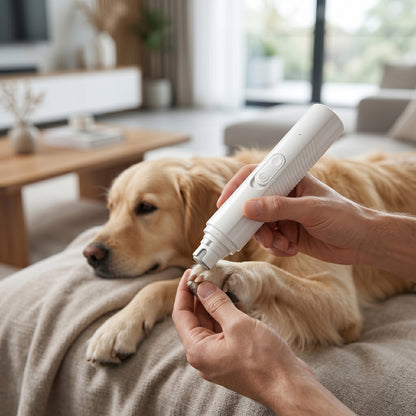 Lima Eléctrica para Uñas de Perros y Gatos con Luz LED | Recargable y Silenciosa