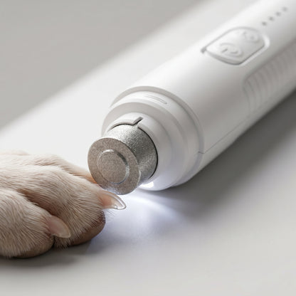 Lima Eléctrica para Uñas de Perros y Gatos con Luz LED | Recargable y Silenciosa