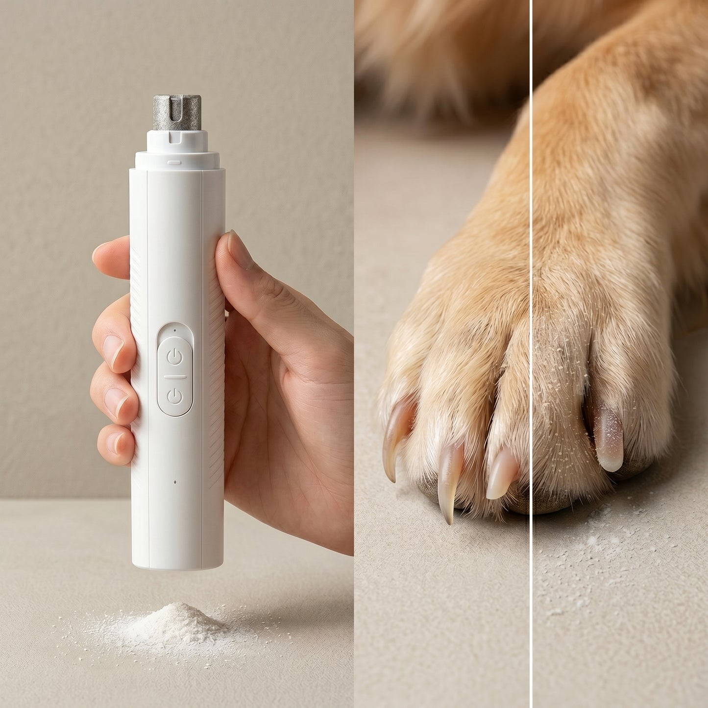 Lima Eléctrica para Uñas de Perros y Gatos con Luz LED | Recargable y Silenciosa